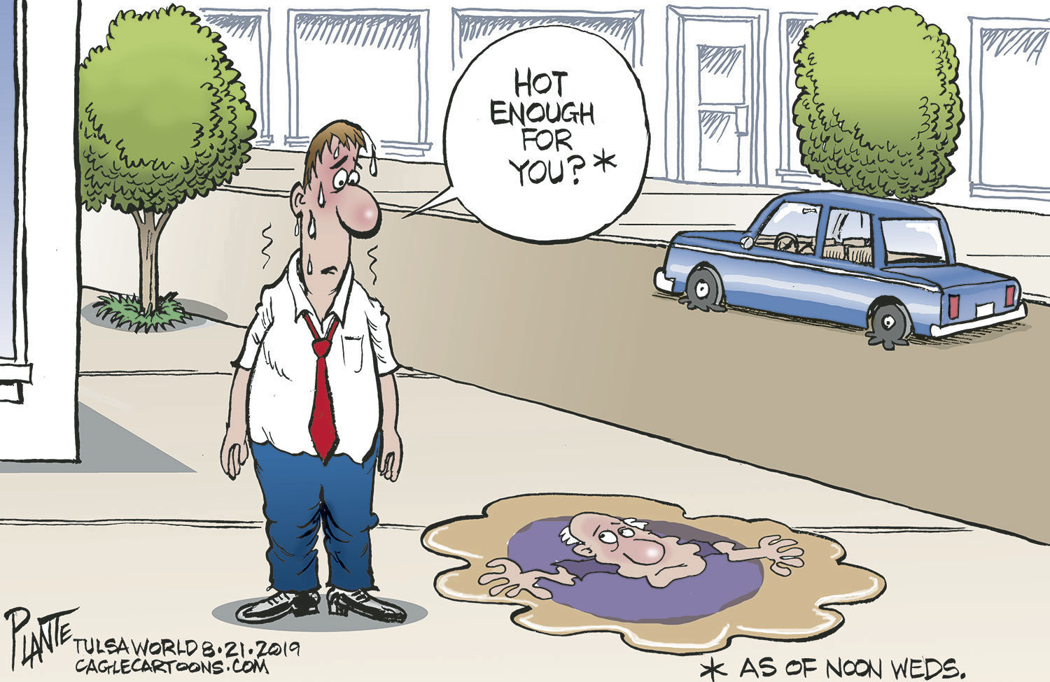 Bruce Plante Cartoon: It's hot out there